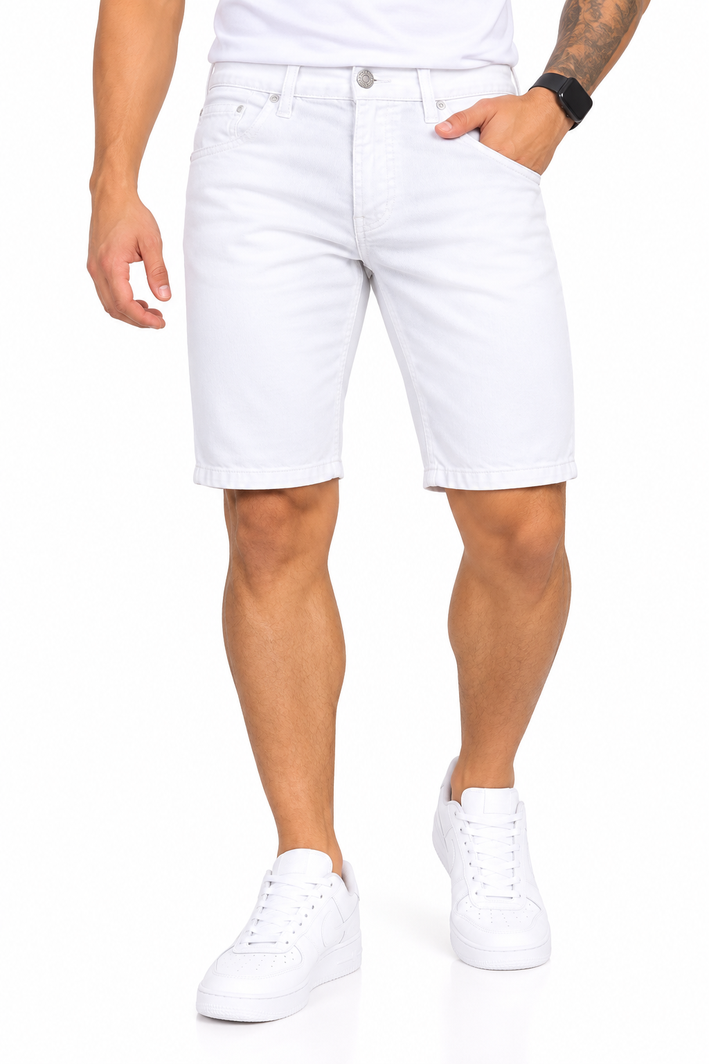Bermuda Jean Hombre Blanca Clásica – Virtual Jeans Ref. 76136