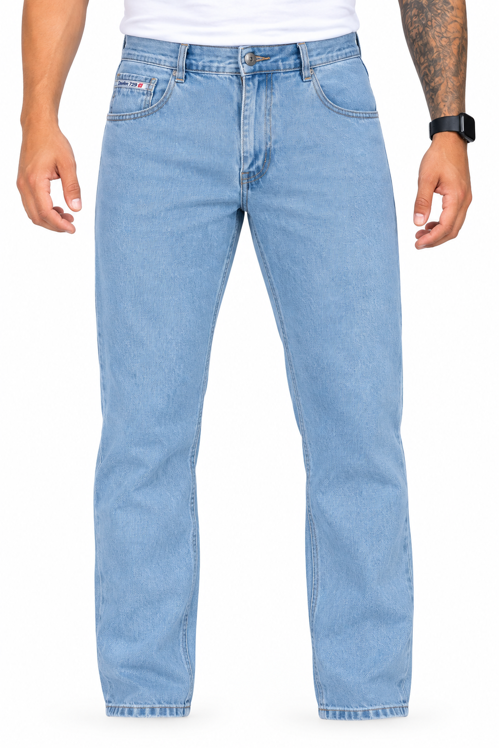Jean Hombre Azul Hielo, rígido, Modelo 05