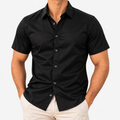 Camisa Hombre de Seda Manga Corta