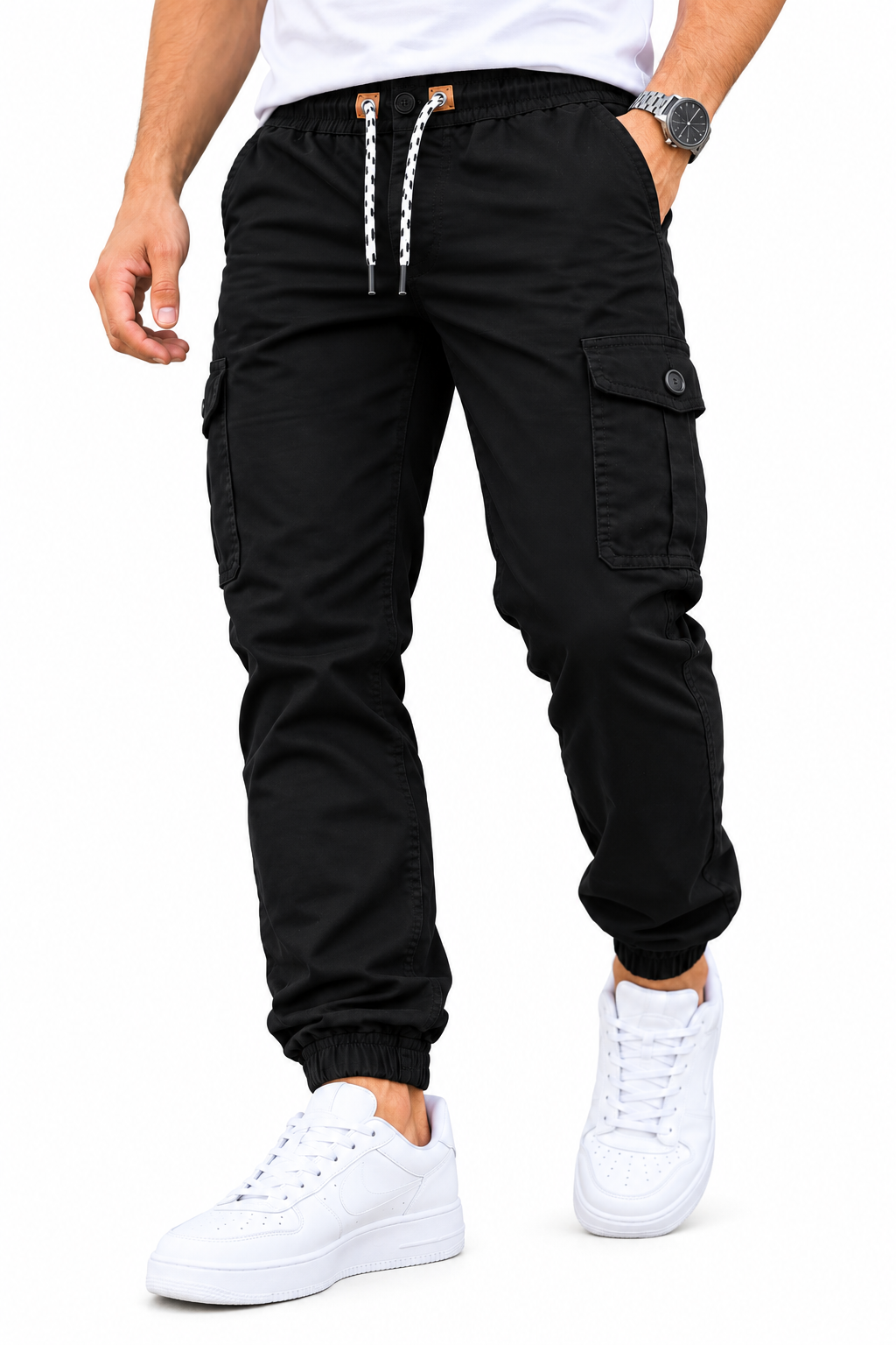 Pantalón Jogger Cargo Hombre Negro