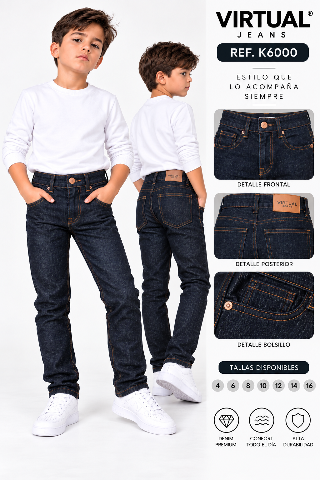 Jean Niño Denim Oscuro – Ref. K6000