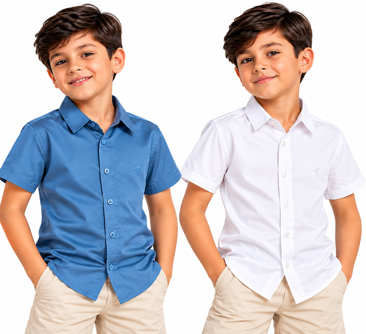 Camisa Infantil para Niño Manga Corta