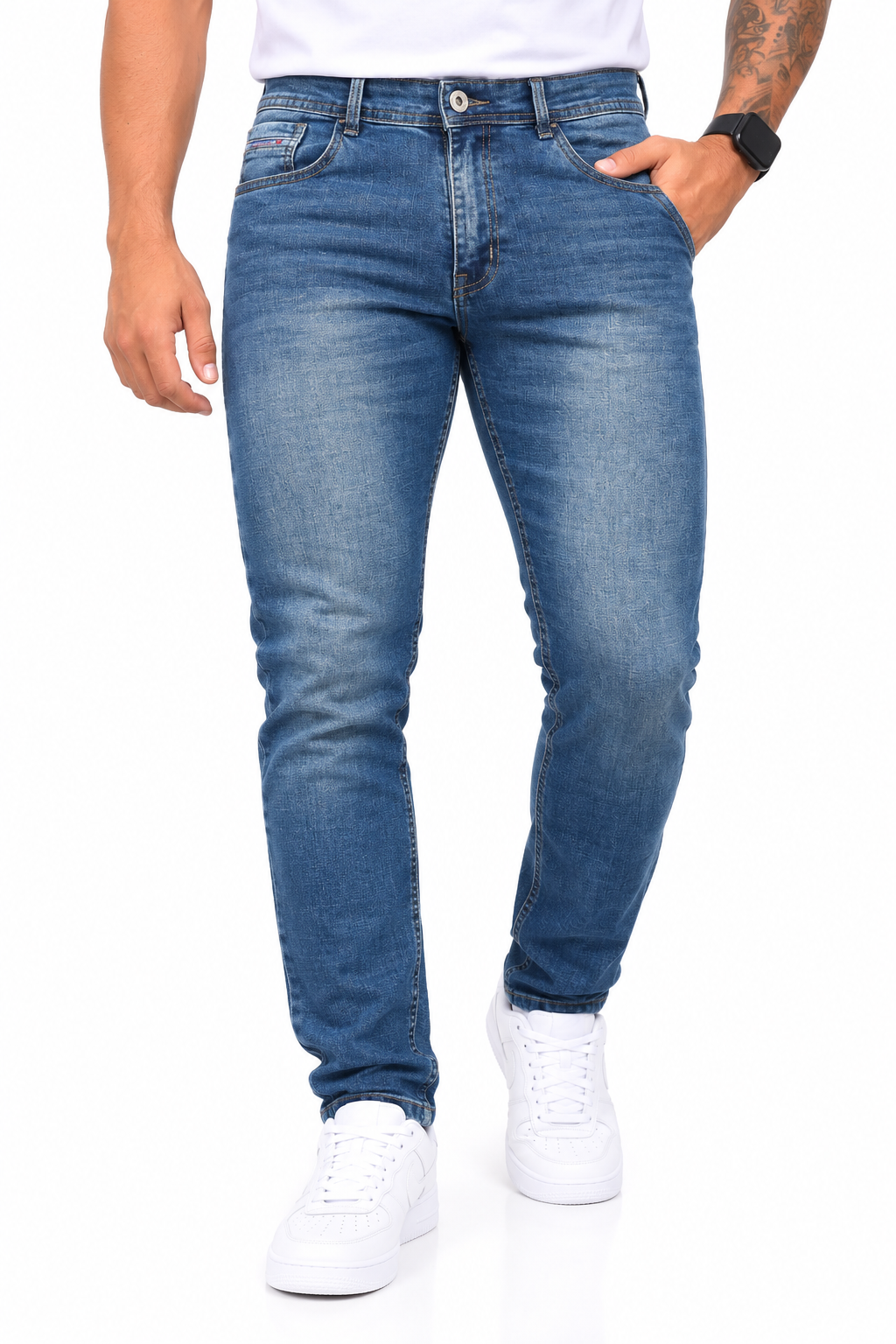 Jean Hombre Azul Medio Stretch 9059