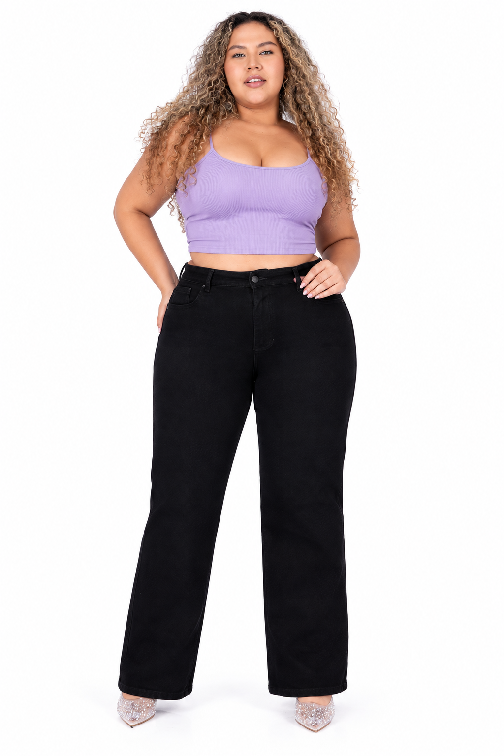 Jean Bota Recta para Dama Plus Size – Ref. 9065