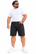 Bermuda Plus Caballero Denim Gris Oscuro con Diseño Texturizado — Ref. 76154