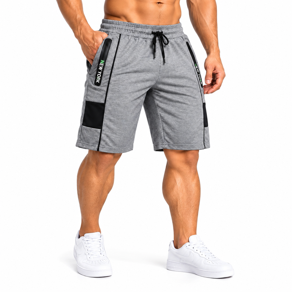 Bermuda Deportiva para Hombre con Bolsillos de Cremallera