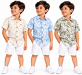 Camisa Casual Infantil de Manga Corta