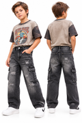Jean Baggy Niño Gris Oscuro – Ref. 9118