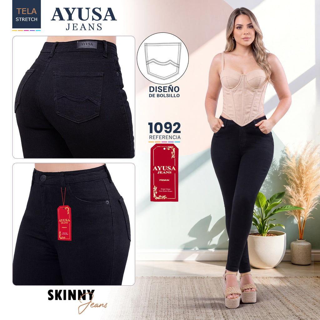 Jean Mujer Skinny Tiro Alto Stretch – Ref. 1092