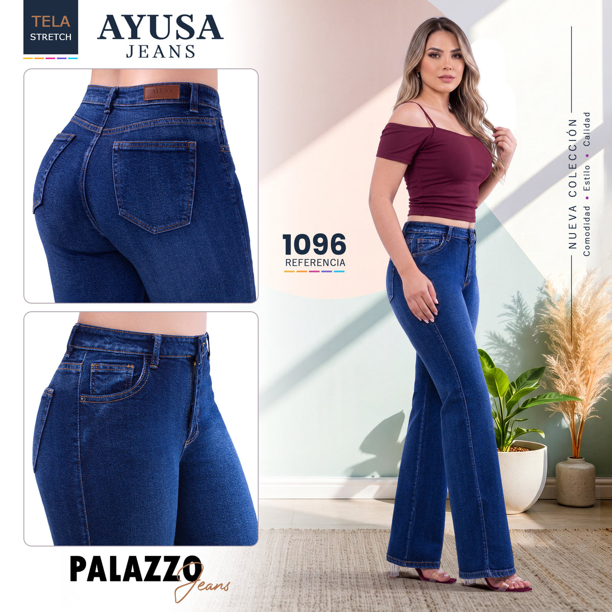 Jean Mujer Palazzo Stretch – Ref. 1096