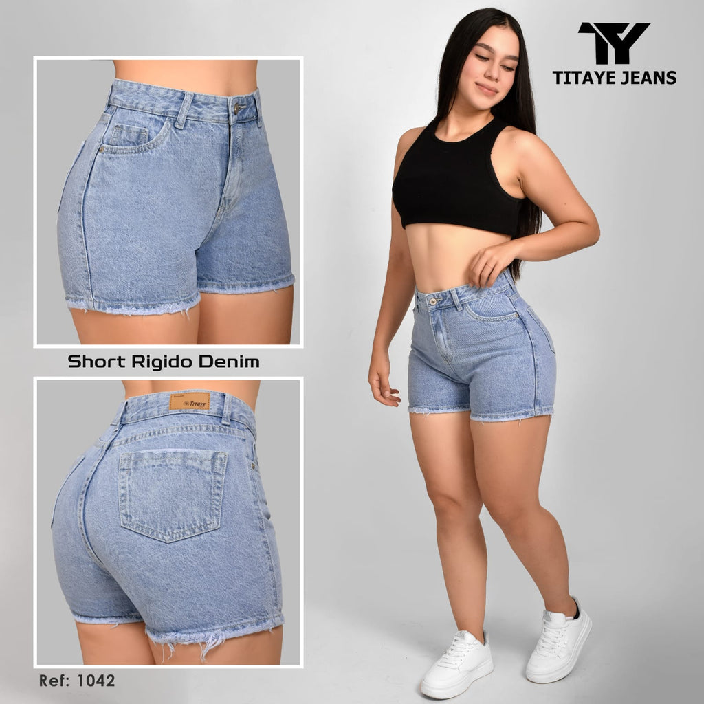 Short Mujer Denim Rígido – Ref. 1042