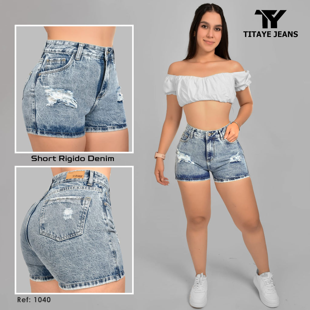 Short Mujer Denim Rígido – Ref. 1040