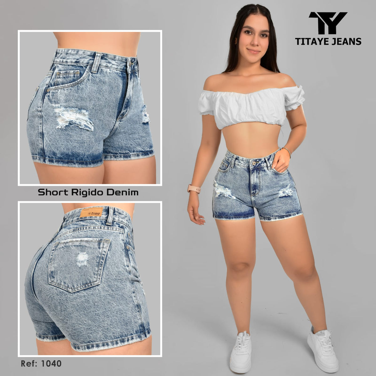 Short Mujer Denim Rígido – Ref. 1040