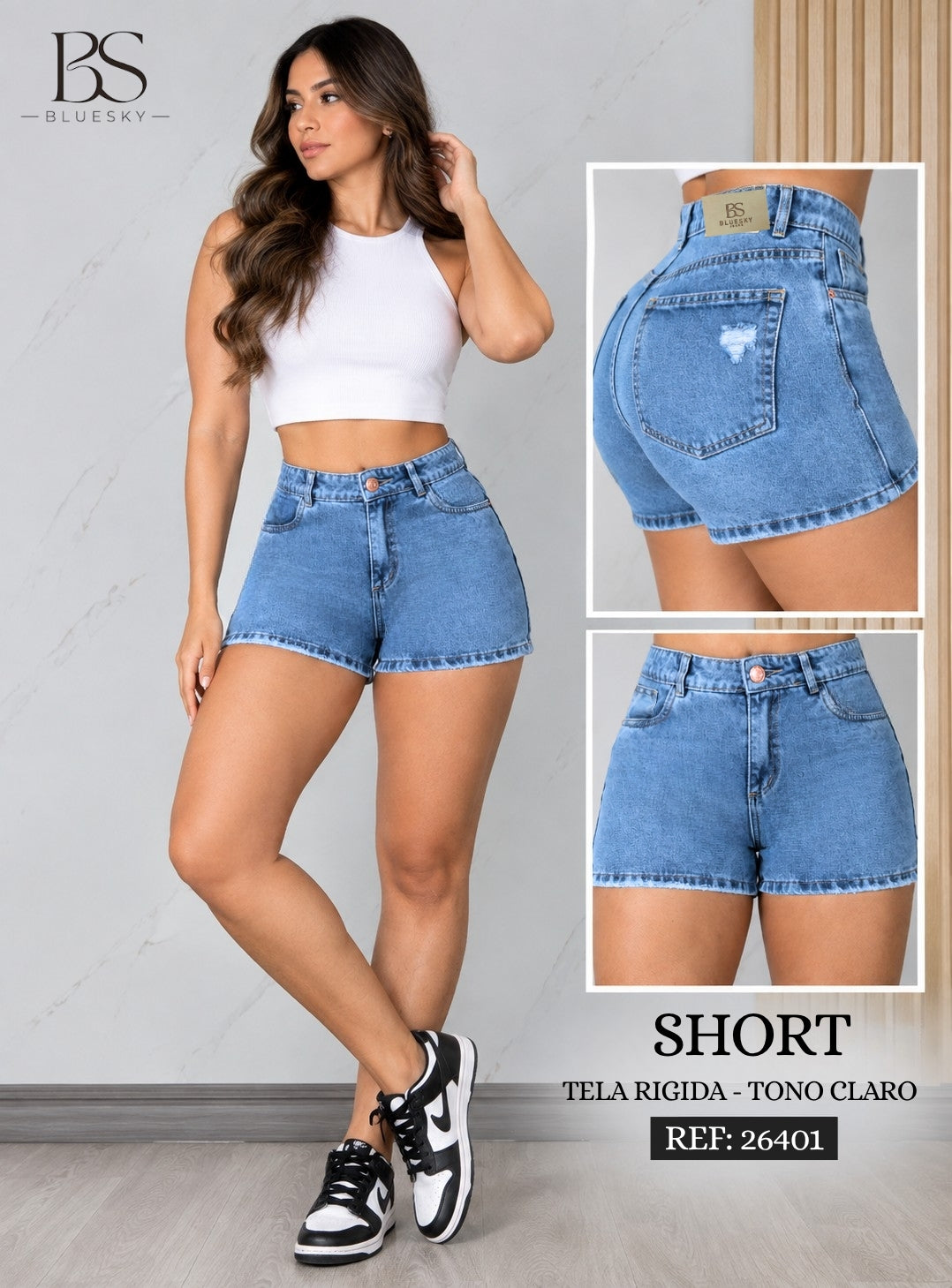 Short Mujer Denim Rígido – Ref. 26401