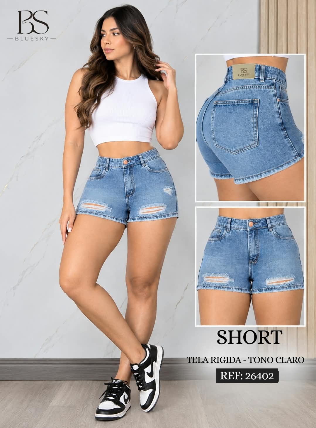 Short Mujer Denim Rígido – Ref. 26402