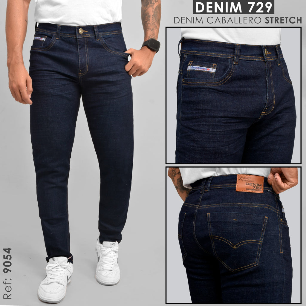 Jean de hombre azul oscuro stretch 9054