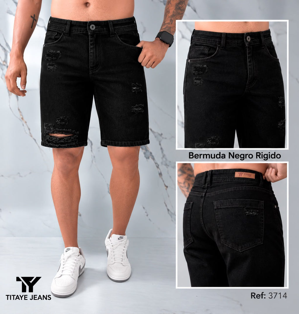 Bermuda negra rígida destroyed – Ref. 3714