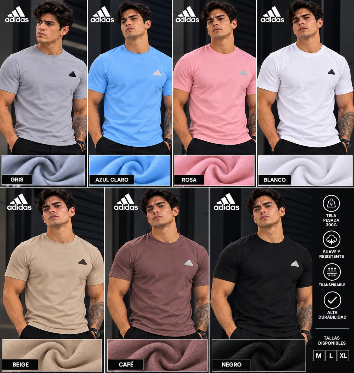 Camiseta Básica Caballero alta gama