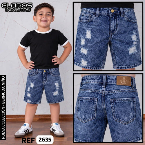 BERMUDA DE DRIL PARA NIÑO – REF. 2635