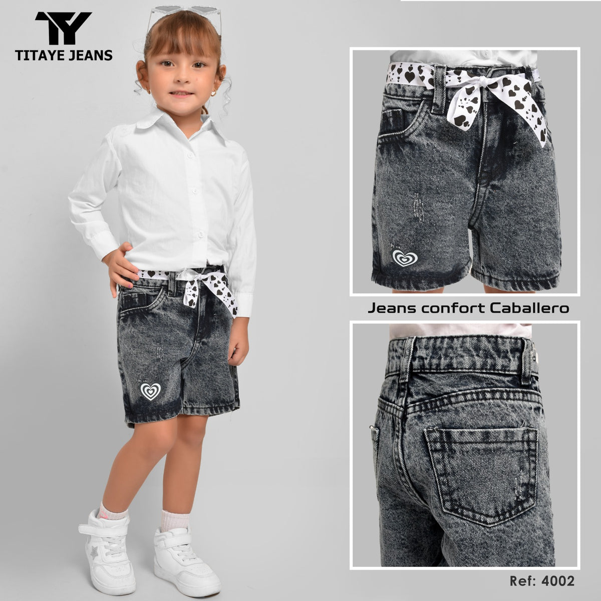 Bermuda Rígida Kids para Niña – Ref. 4002