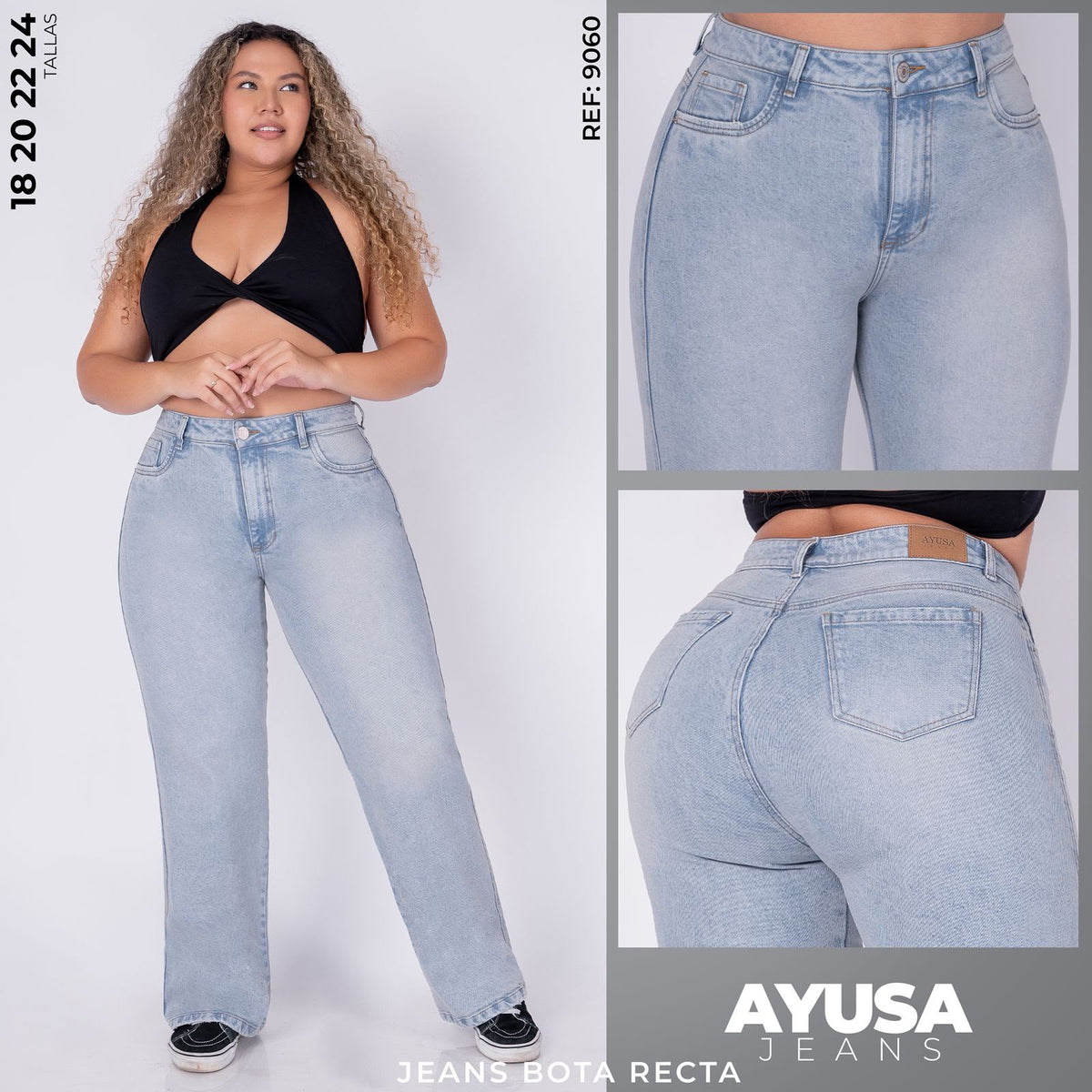 Jeans Bota Recta para Dama – Ref. 9060 | AYUSA JEANS